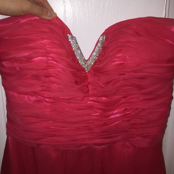 Pink Violet Diamond V Bust Dress - Picture 2 of 5